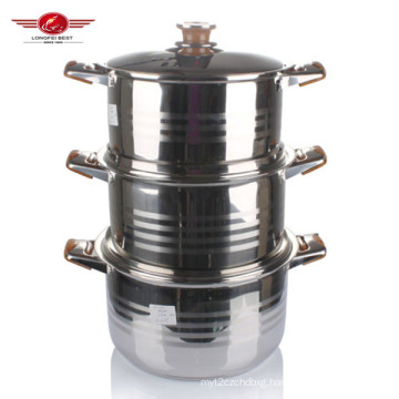 3PCS Stainless Steel Cooking Pot